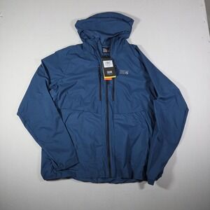 Mountain Hardwear Jacket Kor Airshell Hybrid Pertex Mens XXL Hooded Blue